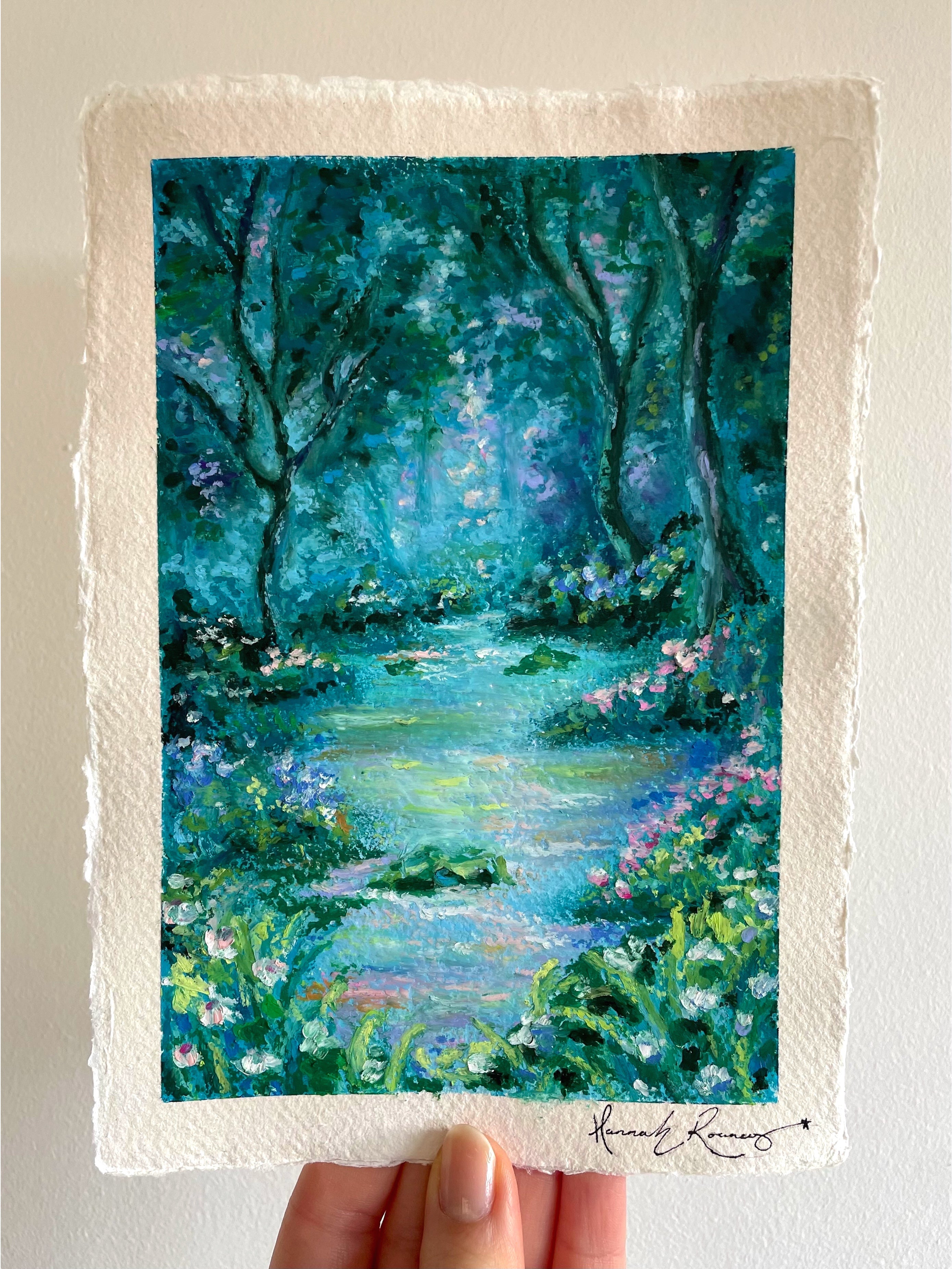 starlit-journey-original-mystical-forest-night-painting